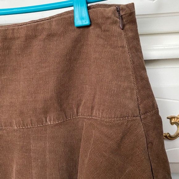 XS, S, Vintage Soft Corduroy Skirt with Embroidery - Picture 4 of 10